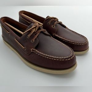 Sperry Men's A/O 2-Eye Pullup Boat Shoe, tan, 11 M US